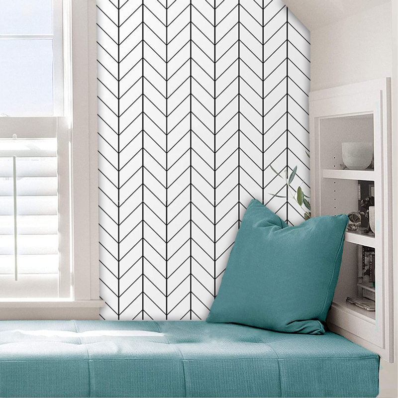 Peel & Stick Vinyl Chevron Wallpaper Roll