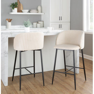 Trowbridge Upholstered Counter Stool with Metal Frame
