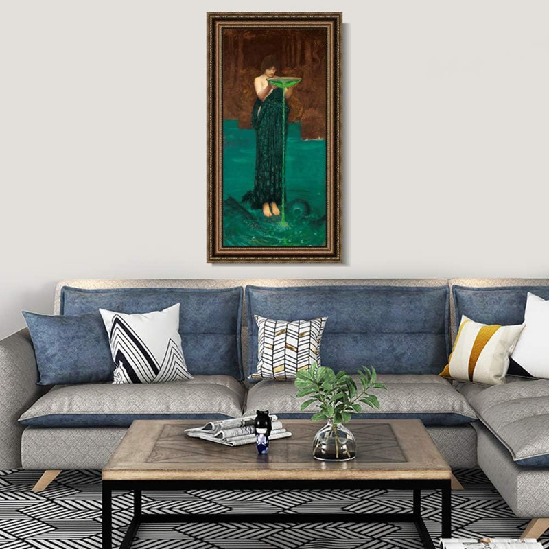 Reproduction de giclée sur toile encadrée par John William Waterhouse, art mural, décor de bureau à domicile, décorations pour bureau à domicile