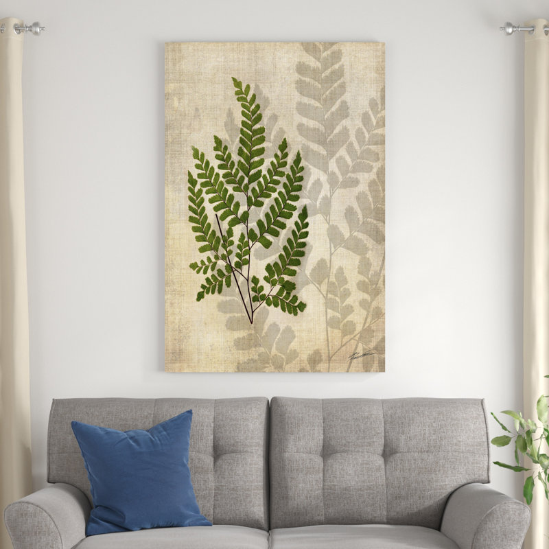«British Ferns VI», peinture sur toile, H 36 po x l 24 po