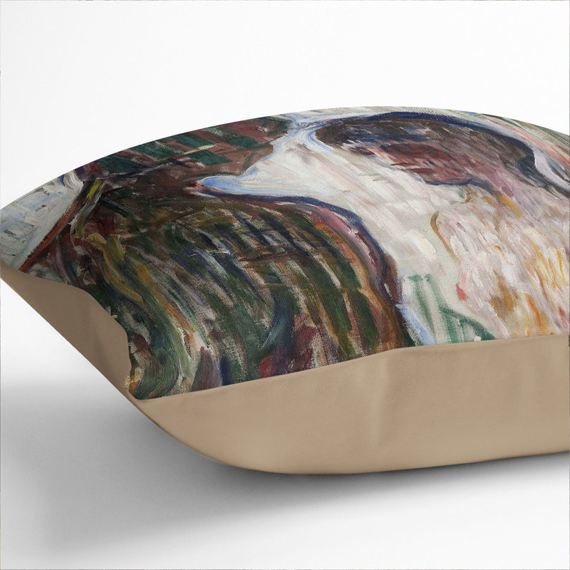 Nude Man And Woman Square Throw Cushion, Stone, 40cm H x 40cm W x 15cm D