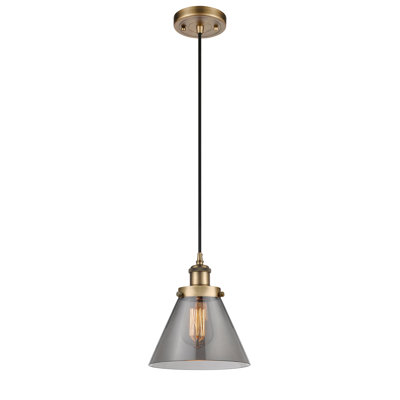 Ballston Urban Cone - 1 Light 8" Cord Hung Mini Pendant