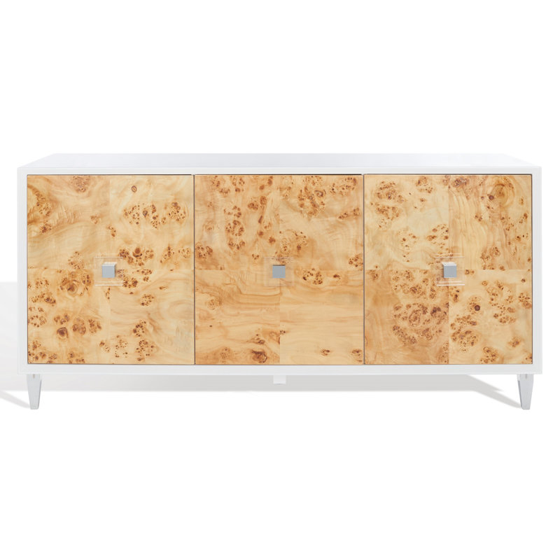 Table buffet large An,9l 64,96 ", Bulwood / laque blanche