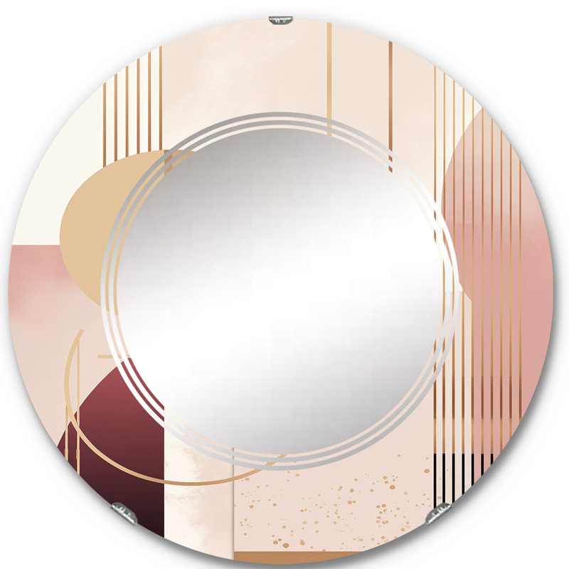Theoville - Miroir mural moderne rond, 24 po x 24 po