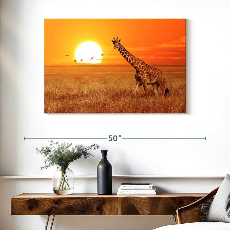 Big Sunset Giraffe, H 26 po x l 39 po