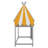 Twin Size Loft Bed With Canopy, Wood Loft Bed Frame With LED Lights & Front Display Bookshelf For Kids-1751595860-1751595863