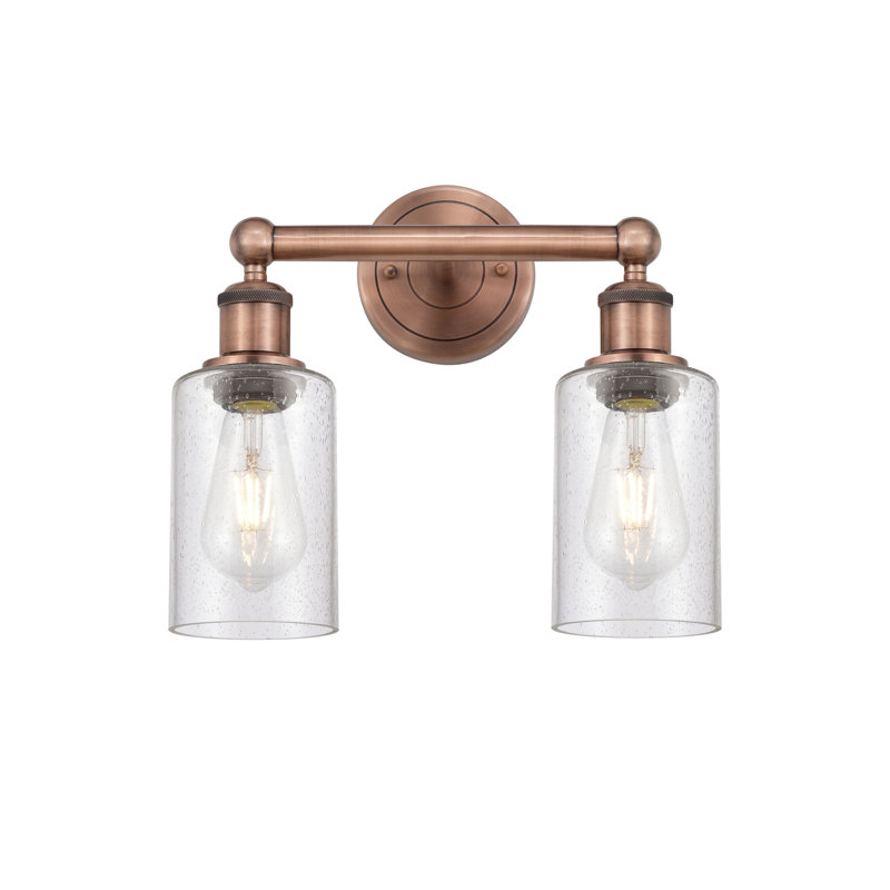 Caldello 2 - Light Dimmable Vanity Light, Antique Copper, Seedy