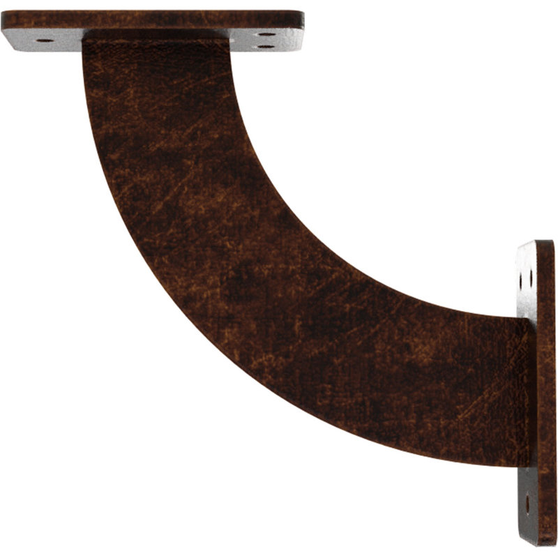 Support en acier vieilli Bradford l 2 po x P 7 po x H 7 po, H 7 po x l 2 po x P 7 po, Cuivre antique