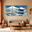 «Snowy Mountain Temple», ensemble de 3 impressions sur toile-1026472260