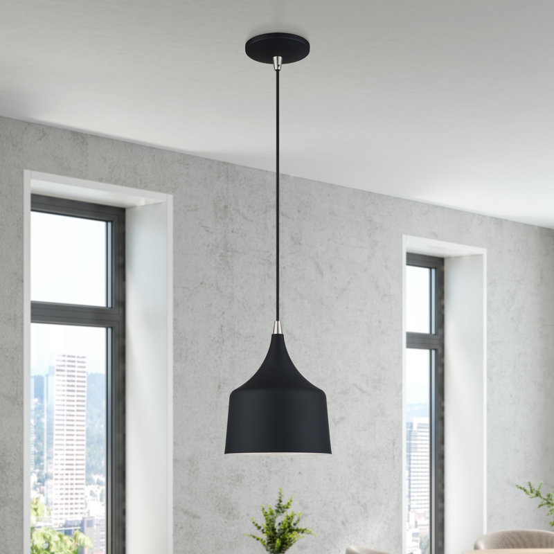 Luminaire suspendu Catrinia, Noir mat