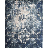 Contemporary One-of-a-Kind Rectangle 7'11" X 9'10" Hand Knotted Area Rug