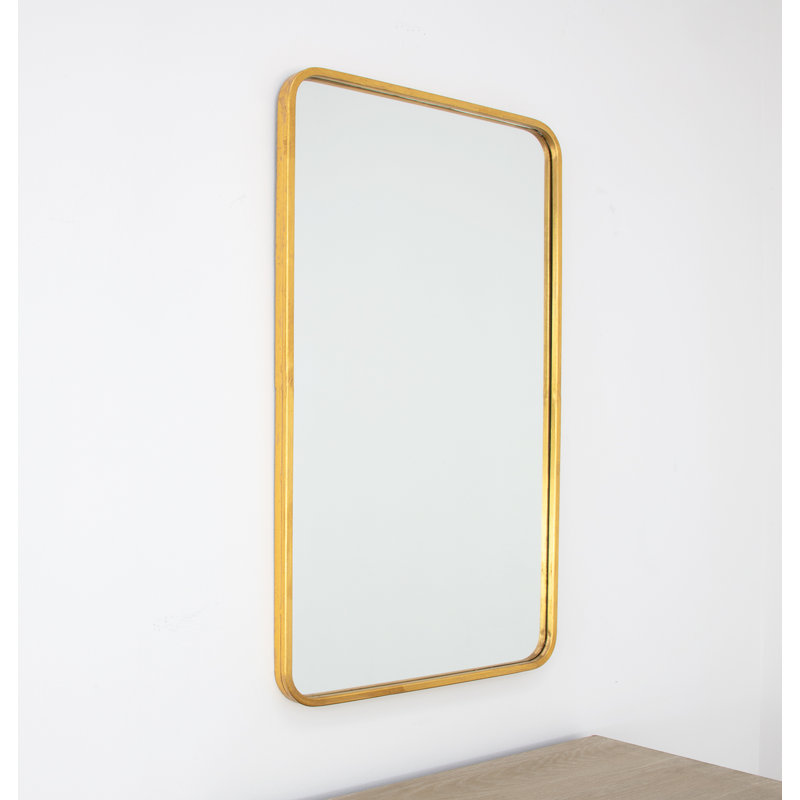 Bolu Rectangle Metal Mirror, Gold