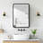 20X28 Inch Black Metal Framed Wall Mount Or Recessed Bathroom Medicine Cabinet With Mirror