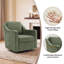 Modern Swivel Armchair W/ Removable Cushions, 360° Rotation & Thick Padding for Living Room-1435882202