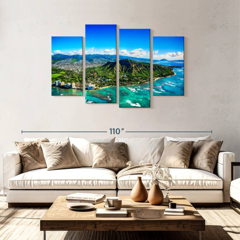 Harpa Diamond Head View, 48" H x 75" W