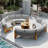 Isaias Outdoor 3-Piece Half Moon Acacia Wood Conversation Set-1742880581