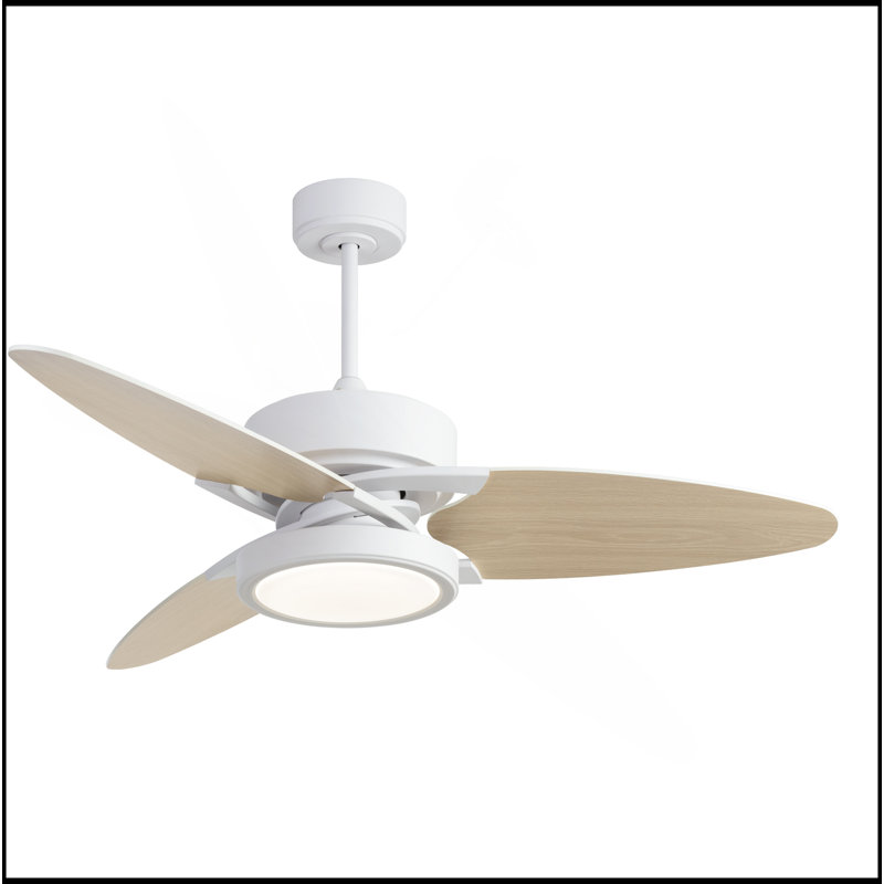Light Pro 52 In. LED Indoor White Smart Ceiling Fan With Remote Control, White