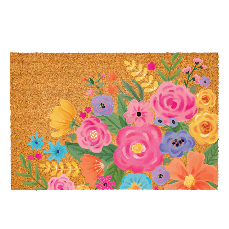 Bunny Blooms Spring Blossom, Coir Mat, 36"x24"