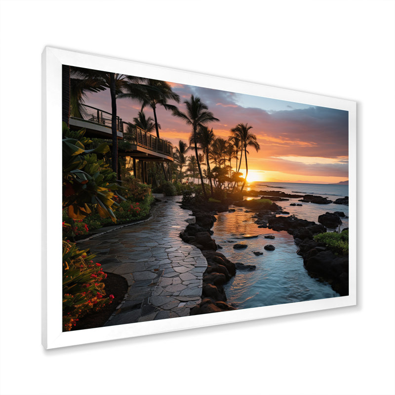 Maui Tropical Dreamscape I, reproduction d'art sur toile, H 30 po x l 40 po x P 1,5 po, Cadre photo blanc