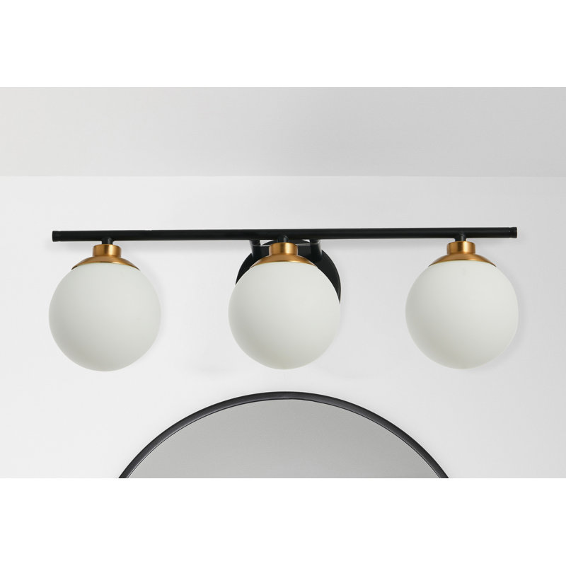 Babs 3 - Light LED Vanity Light, Matte Black/Gold