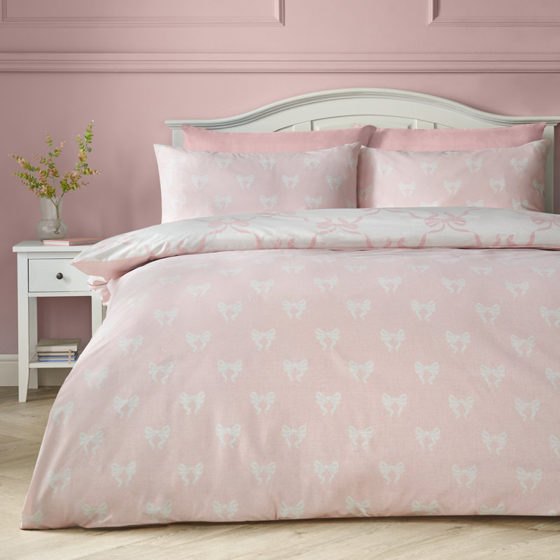 Pretty Bows Reversible Duvet Cover Set, Single