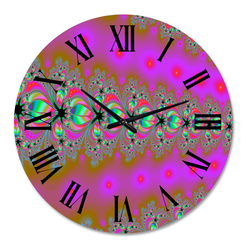 Oversized Fractal Portal Magic VIII Wall Clock, Large