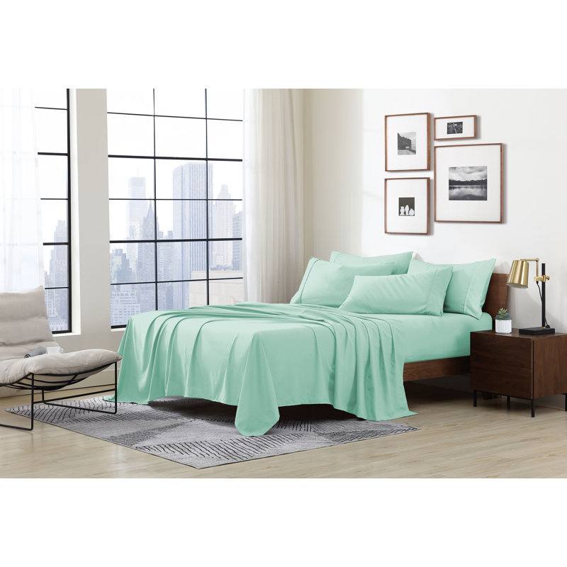 Swift Home Ultra-Soft 6-Piece Sheet Set with Extra Pillowcases - Essential 1800 Series Microfiber - Fits Mattress up to 14" Tall - Peach Fuzz, Durable, Easy Care