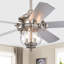 Ventilateur de plafond 52 pales standard 52 po avec télécommande et éclairage inclus-1738978967