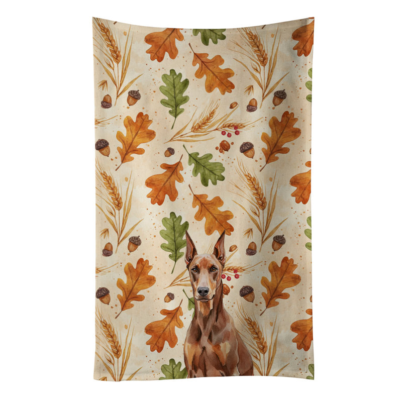 Serviette de cuisine rouge Doberman Pinscher Heirloom, Doberman pinscher rouge