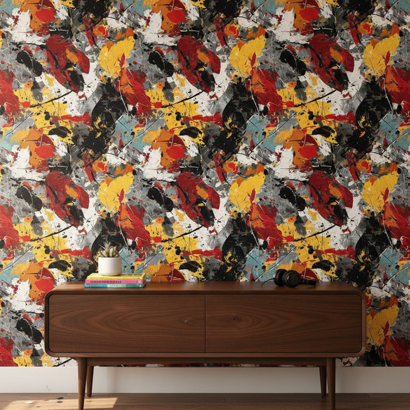 Dynamic Wallpaper Vibrant Abstract Wall Mural