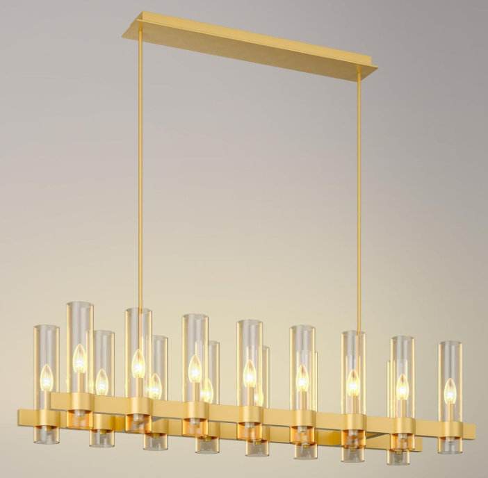 Lustre à DEL Louia, Or, Chinois (K14)