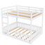 Structure de lit superposé double en bois massif avec échelle et garde-corps de sécurité, aucun sommier nécessaire, lit superposé en bois de pin robuste pour dortoir de chambre d'amis-633633630