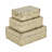 Set Of 3 6/7/9" Mosaic Boxes, Champagne