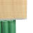 Paisley Stoneware Table Lamp with Fluted Base and Raffia Shade
