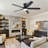 52" Mordern Farmhouse Matte Black Flush Mount Low Profile Ceiling Fan with Light and Remote Control Reversible Quiet Motor-1796653151-1796653144