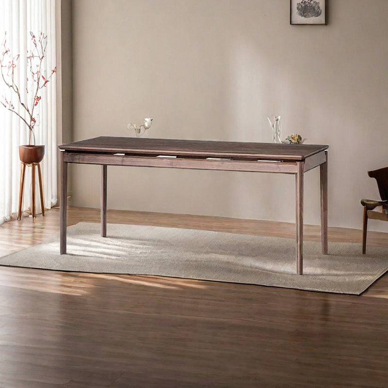 Simple large rectangular dining table, 29.52"H x 78.74"L x 33.46"W