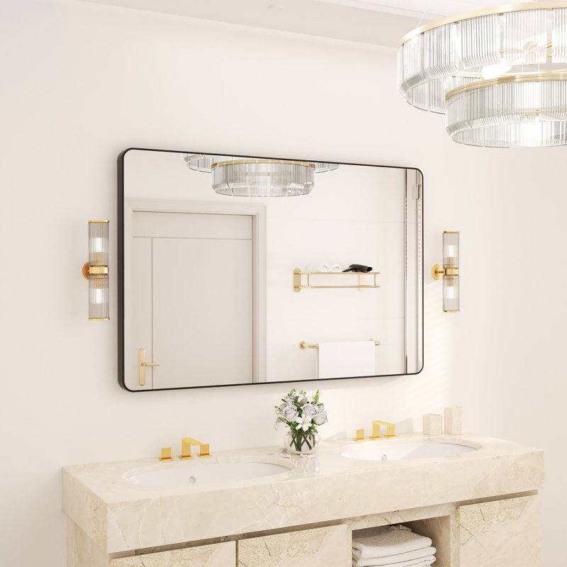 Lesamuel Aluminum Frame Wall Mirror, 32" x 48"