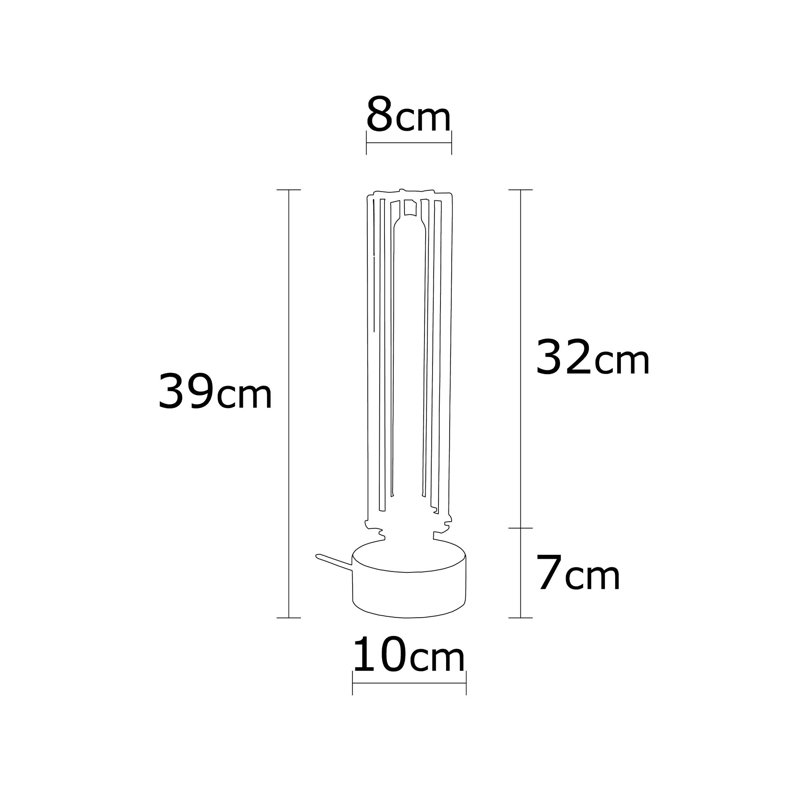 Lampe de table brune 10,63 "Jolyon, H 15,35 po x l 3,94 po x P 3,94 po