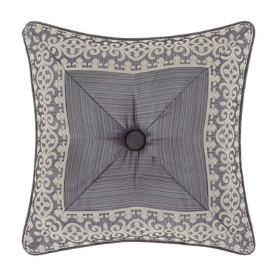 Houston 18" Square Embellished Decorative Throw Pillow