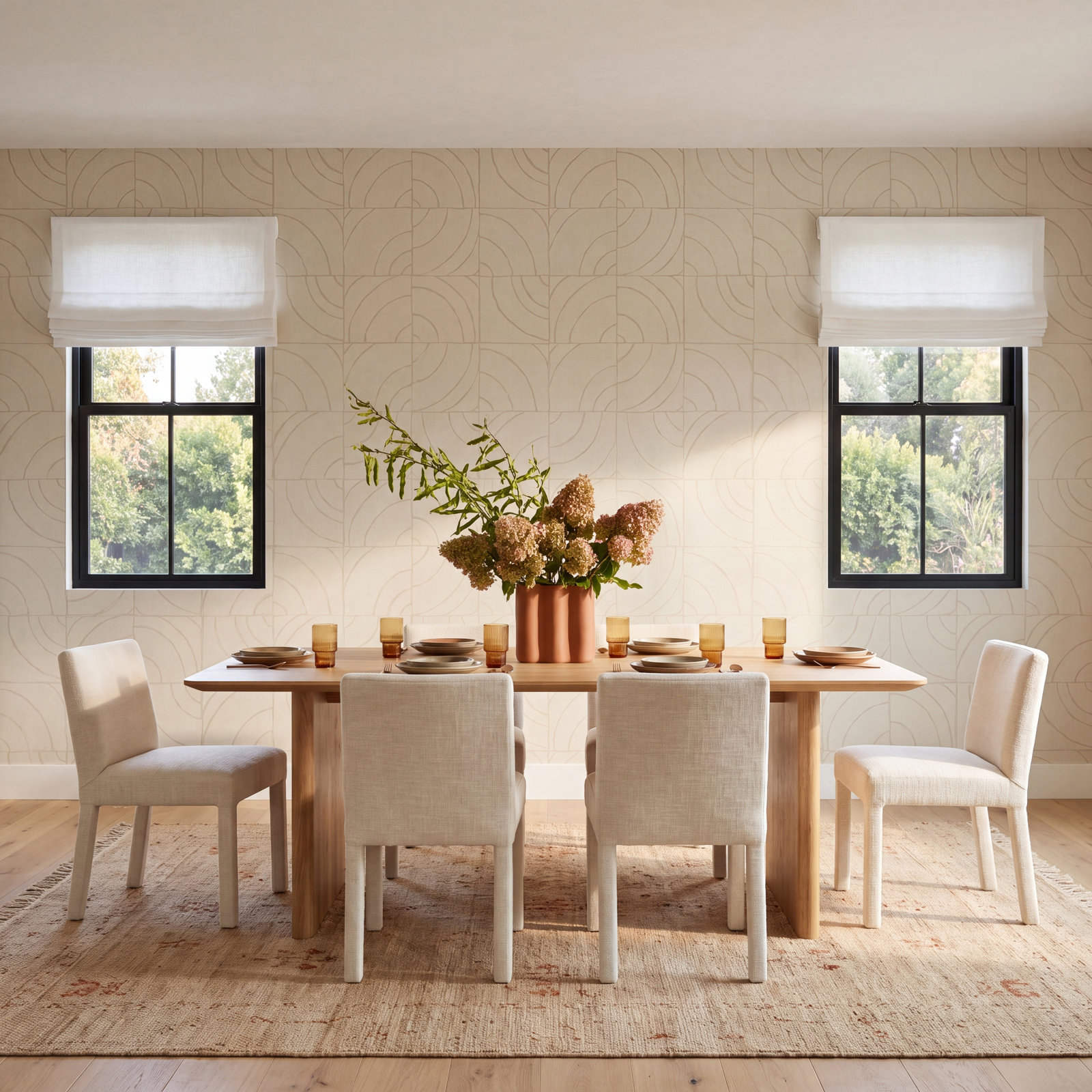 Adalard Peel & Stick Geometric Wallpaper, Taupe