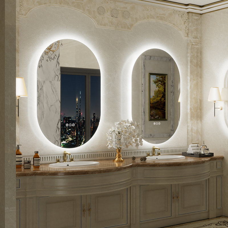 Aevar LED Lighted Wall Mirror, 30" x 20"