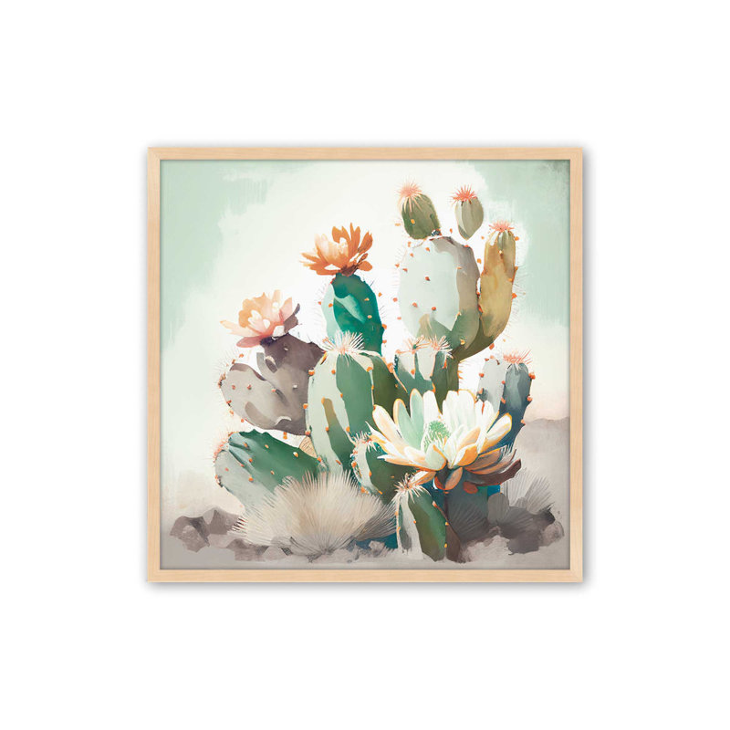 Motif de fleurs du sud-ouest, H 21,5 po x l 21,5 po, Érable brut