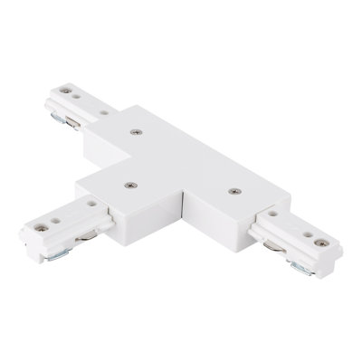 H Track T Connector, H Type Single Circuit 3-Wire-1 Track Lighting Kit, 120V, White