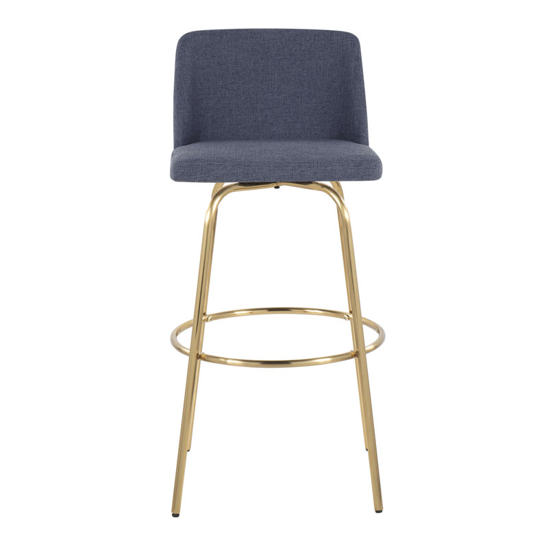 Tabouret de bar pivotant 29,75 po Toriano, Bleu