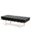Black Leather Bench Tufted
