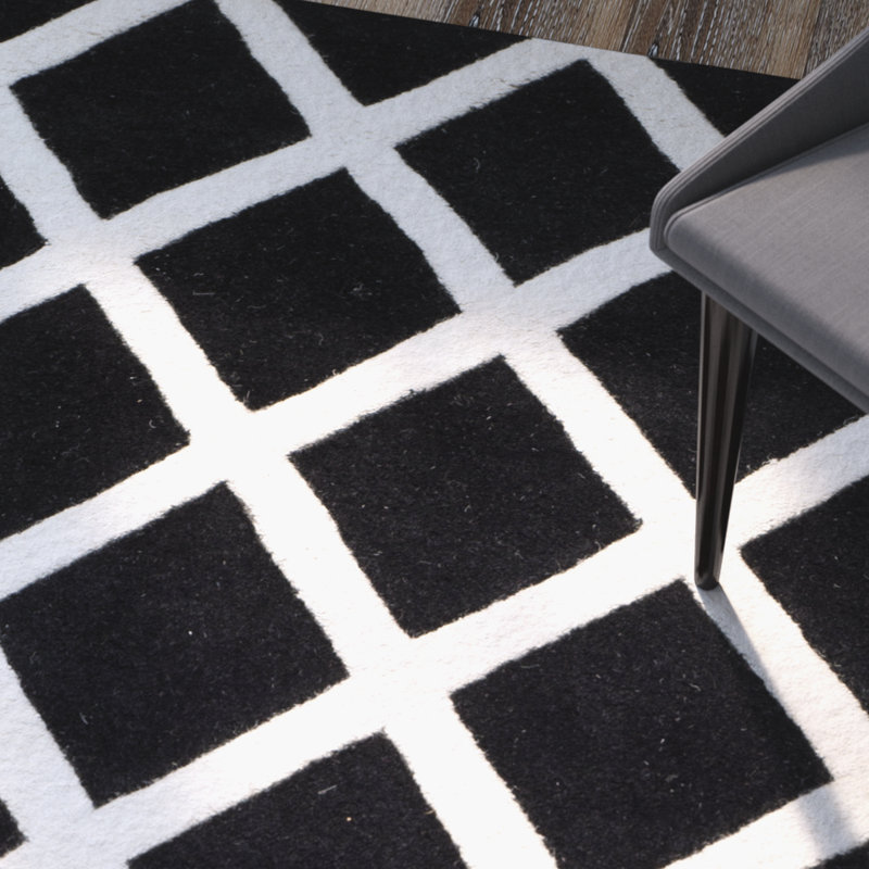 Teresita Hand Tufted Wool Geometric Rug, Runner 2'3" x 7'