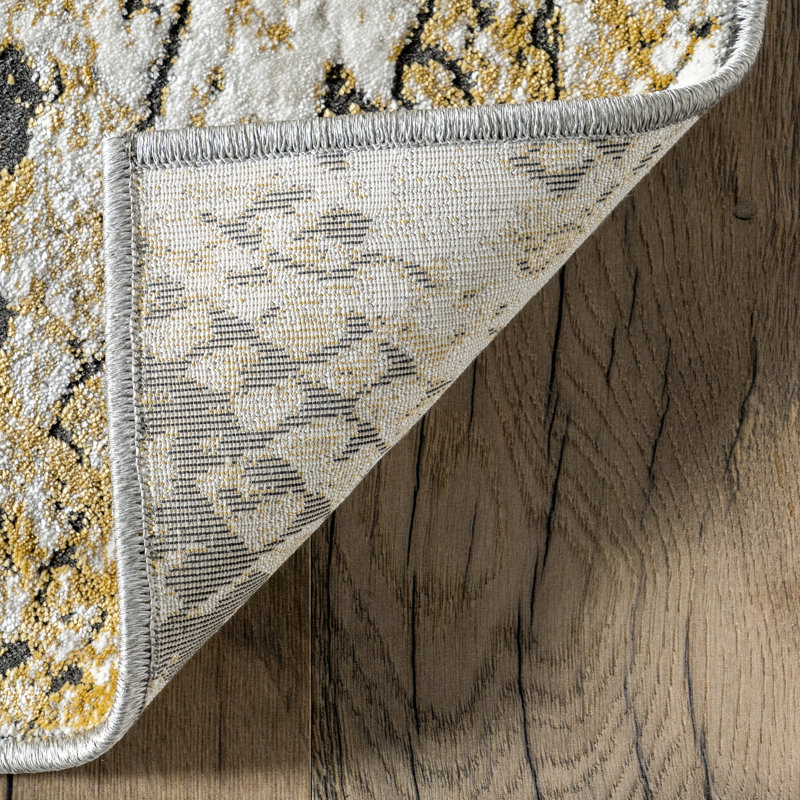 Aideen Modern Snake Patterned Area Rug, Rectangle 4' x 5'7"