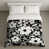 Motif floral blanc / noir