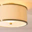 Linen Blend Flush Mount