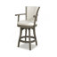 Tabouret de bar pivotant à hauteur de comptoir 27 po Williams, lin blanc naturel